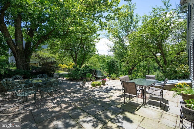 view of patio / terrace featuring outdoor dining area