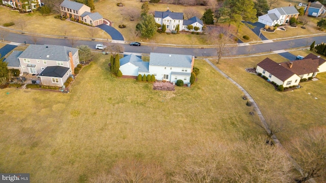 aerial view featuring a residential view