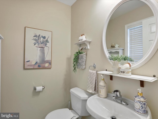 bathroom featuring a sink and toilet