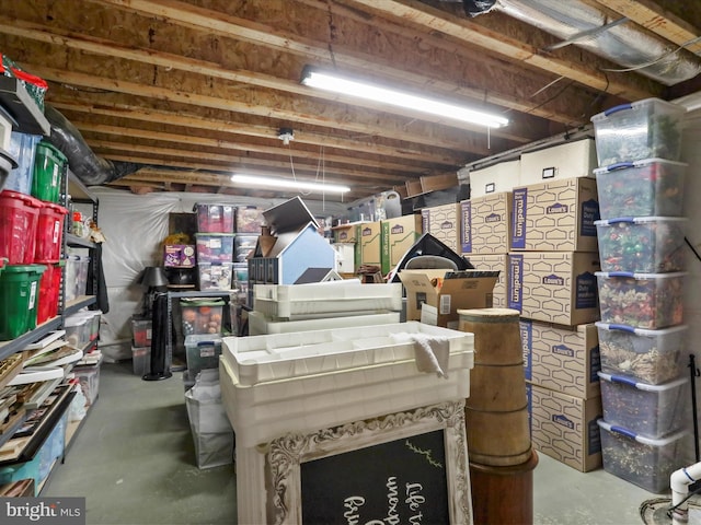 view of storage room