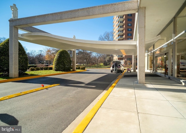 view of road with curbs