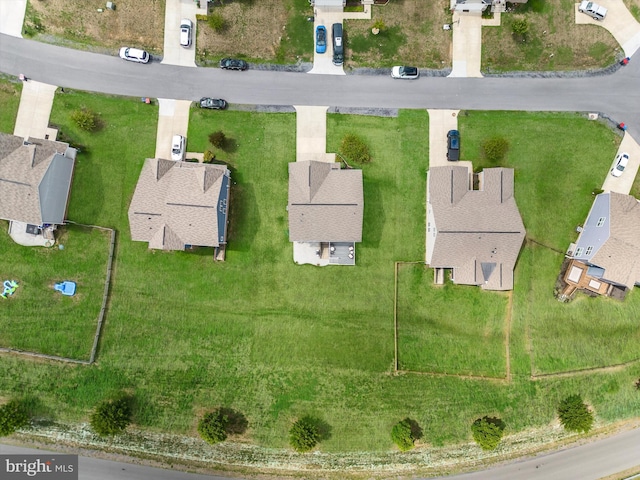 bird's eye view with a residential view