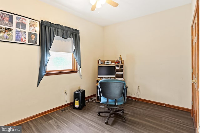 20 Glade Ave, Baltimore, MD 21236 - office space with wood finished floors, ceiling fan, and baseboards