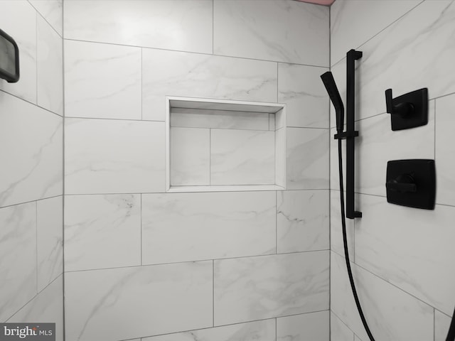 details with tiled shower