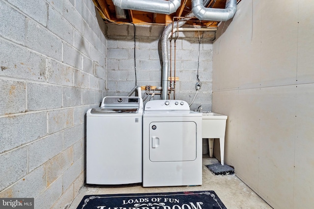 laundry area with laundry area and washer and dryer