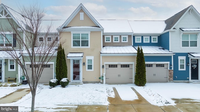 view of property featuring metal roof