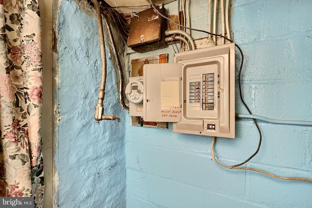 utility room with electric panel