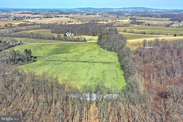 aerial view with a rural view and a mountain view