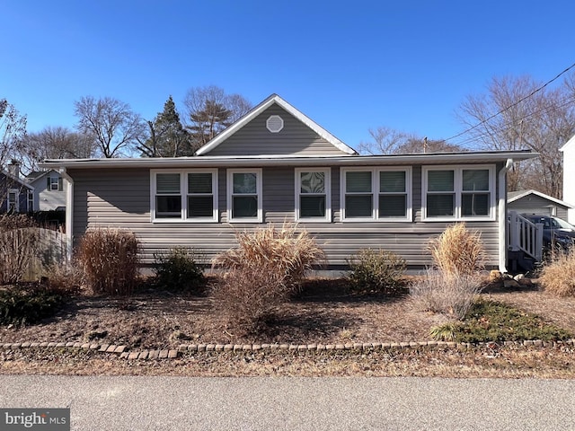 view of single story home