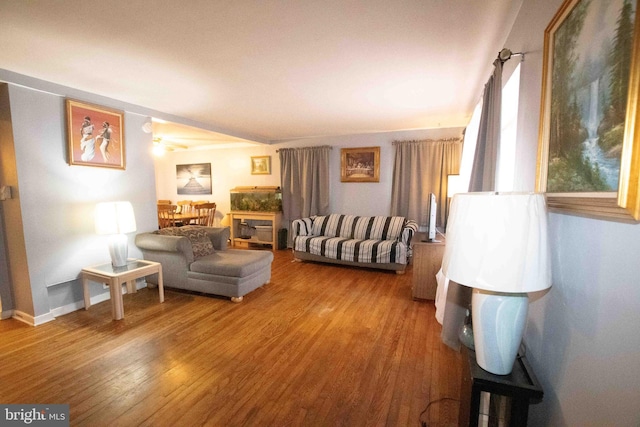 living room featuring wood finished floors