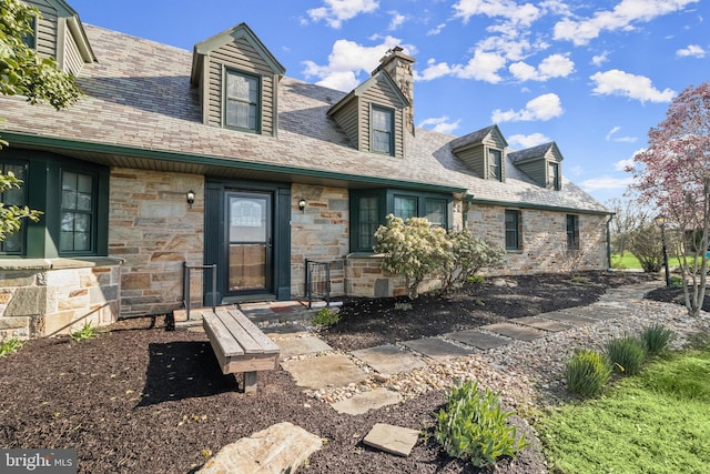 11116 Liberty Rd, Owings Mills, MD 21117 - view of front facade with stone siding and a chimney