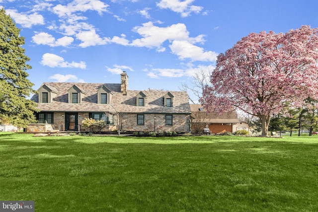 11116 Liberty Rd, Owings Mills, MD 21117 - cape cod home with a chimney and a front yard