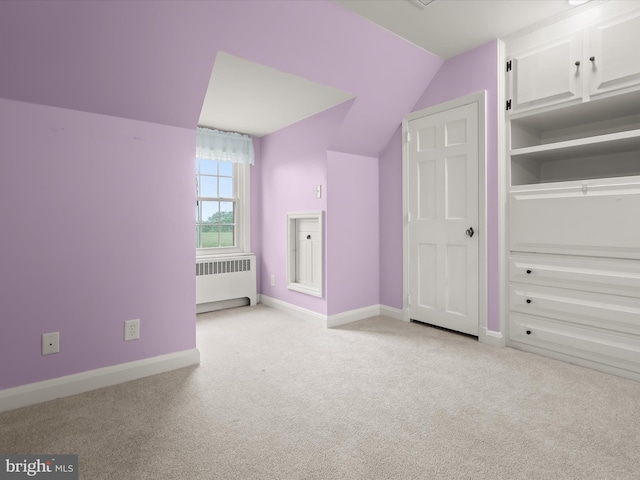 11116 Liberty Rd, Owings Mills, MD 21117 - bonus room with radiator, carpet floors, baseboards, and vaulted ceiling