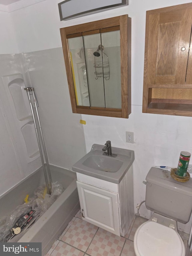 full bath with vanity and toilet