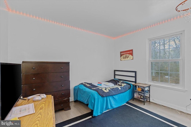 bedroom with baseboards