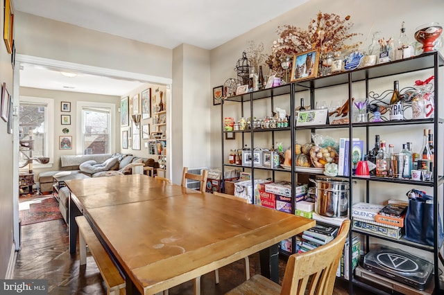 view of dining area