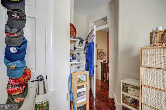 hallway featuring wood finished floors