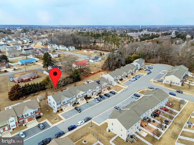 drone / aerial view with a residential view