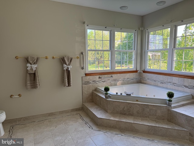 200 Stewards Ct, Bear, DE 19701 - full bathroom with baseboards, a tub with jets, and toilet