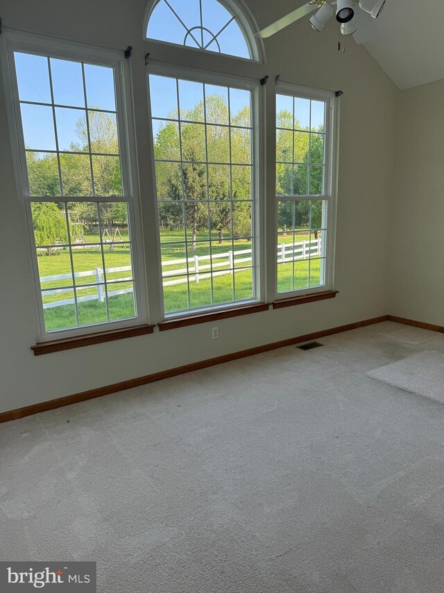 200 Stewards Ct, Bear, DE 19701 - carpeted spare room with ceiling fan, lofted ceiling, and baseboards