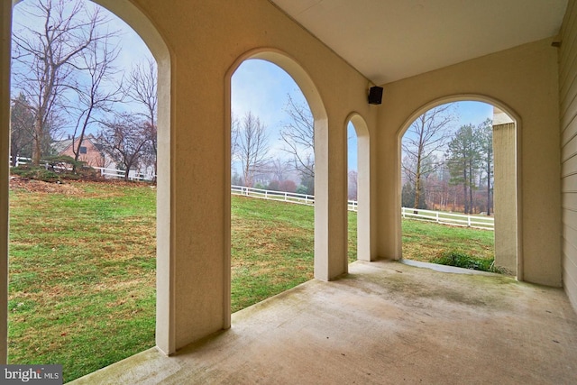 view of patio / terrace with fence