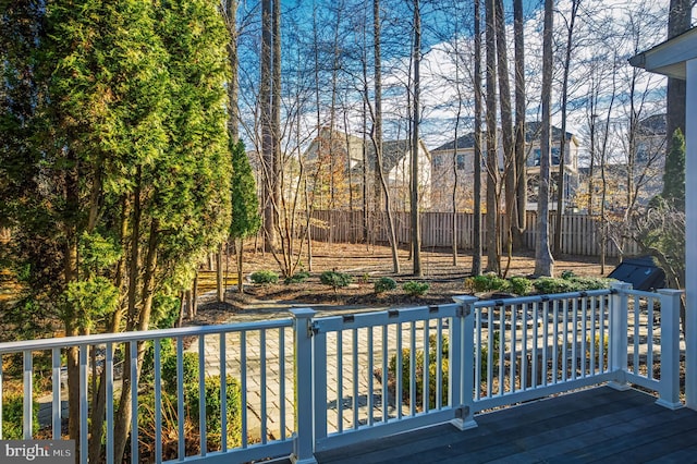 wooden deck with fence