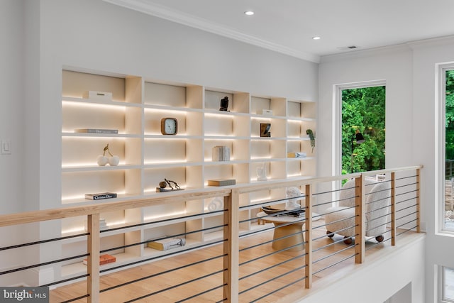 5914 Woodley Rd, Mclean, VA 22101 - office area with crown molding and recessed lighting