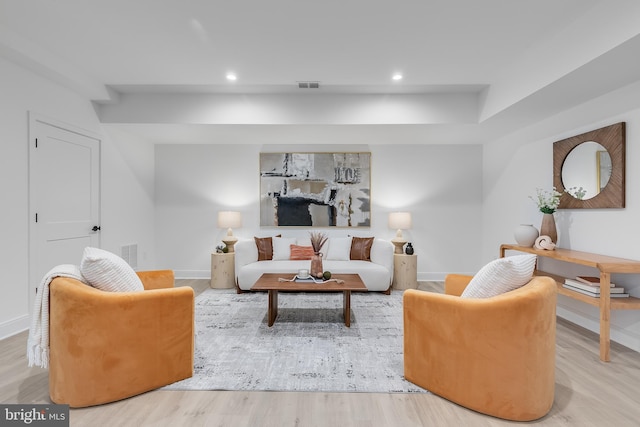 5914 Woodley Rd, Mclean, VA 22101 - living area with baseboards, recessed lighting, and wood finished floors