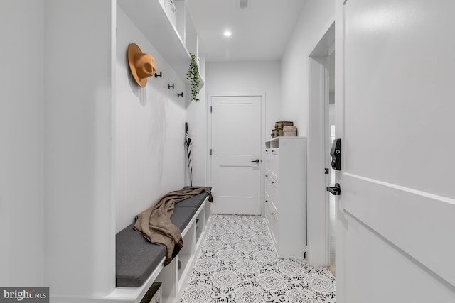 5914 Woodley Rd, Mclean, VA 22101 - mudroom featuring light tile patterned flooring and recessed lighting