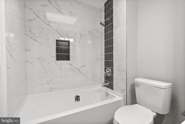 full bathroom with shower / bathing tub combination and toilet