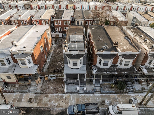 bird's eye view with a residential view