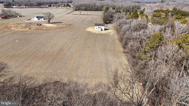 aerial view with a rural view