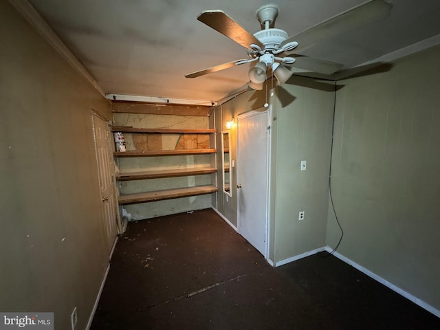 8267 Old Mill Rd, Pasadena, MD 21122 - storage room featuring a ceiling fan