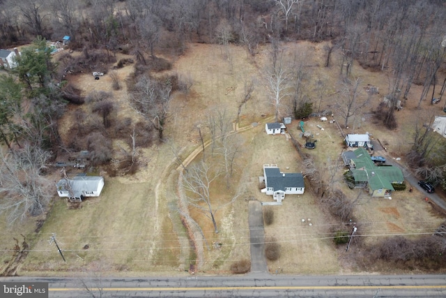 bird's eye view featuring a rural view