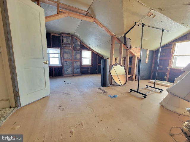 view of attic