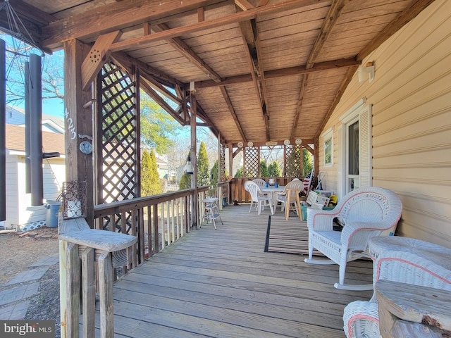 view of wooden terrace
