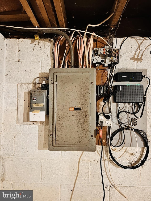 utility room featuring electric panel