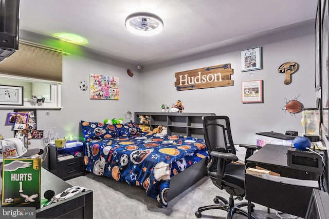 view of carpeted bedroom