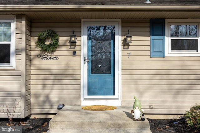 view of doorway to property