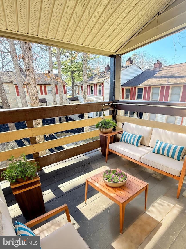 balcony with a residential view