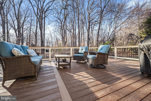 deck with outdoor lounge area