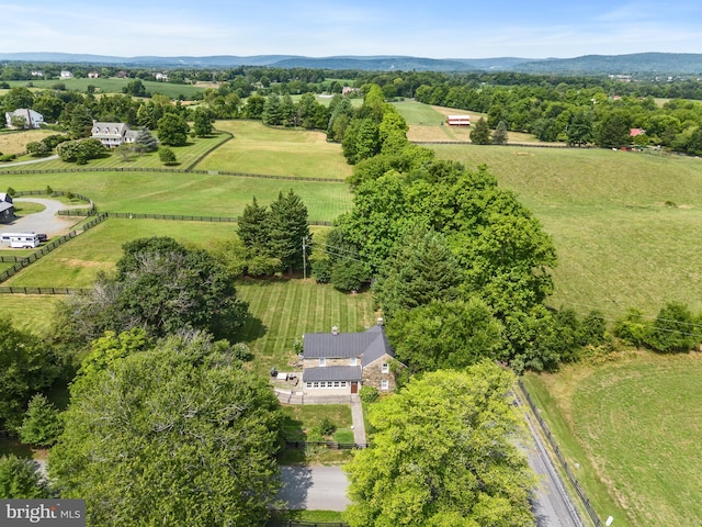 bird's eye view featuring a rural view