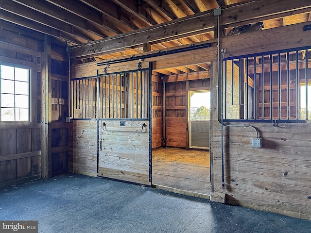 view of horse barn