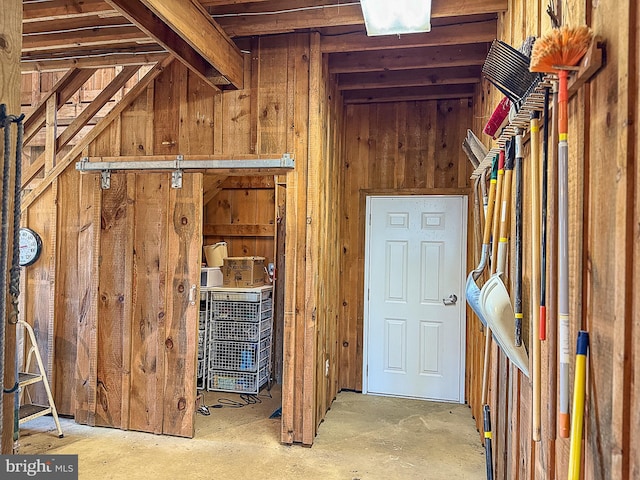 view of storage area