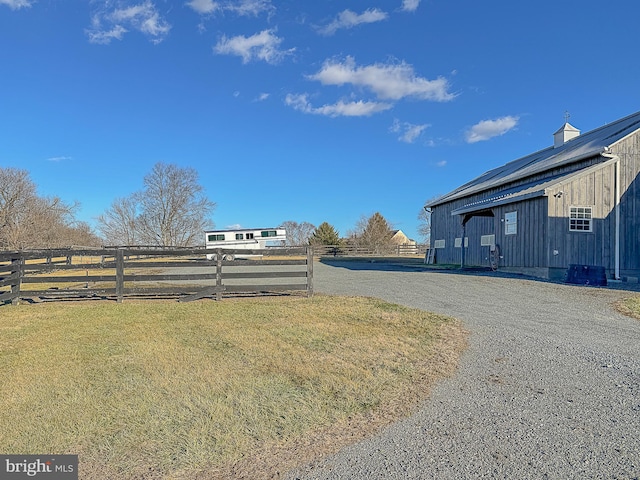 exterior space featuring fence