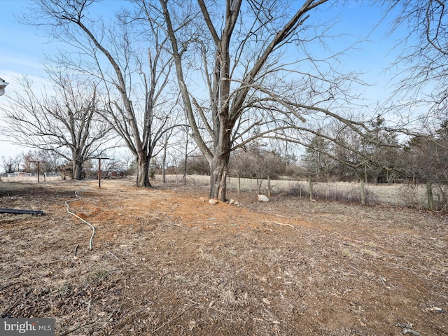 view of yard featuring a rural view