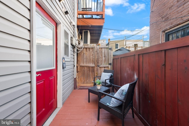 wooden deck with fence