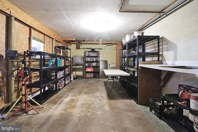 view of storage area