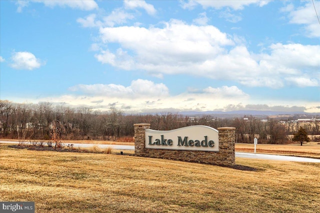 view of community sign