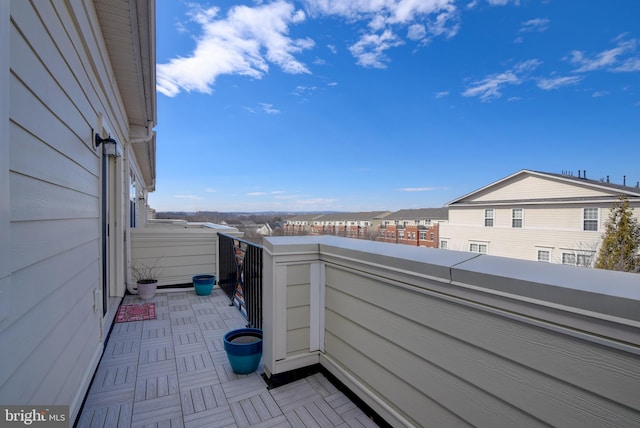 balcony with a residential view